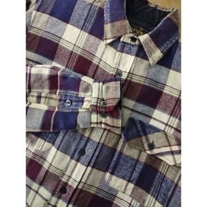 Mark 2 II Quilted Flannel Barn Shirt Jacket Men's Size S Purple Plaid‎